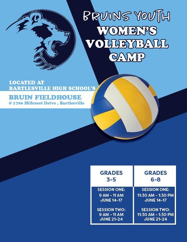 3rd-8th Women's Youth Volleyball Camp