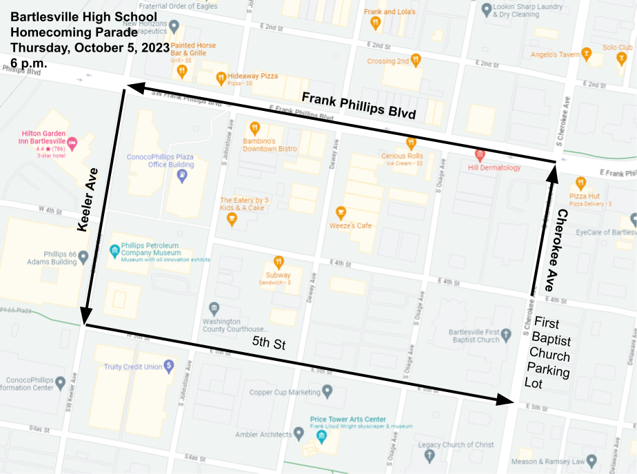Homecoming Parade Route