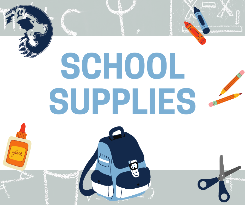 image containing the text "school supplies"