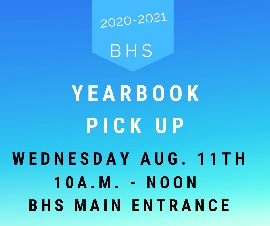 BHS 2020-2021 Yearbook Pickup