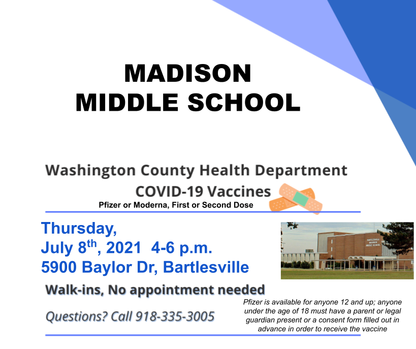 Vaccinations at Madison on 7/8