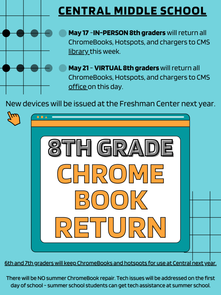8th Grade ChromeBook return