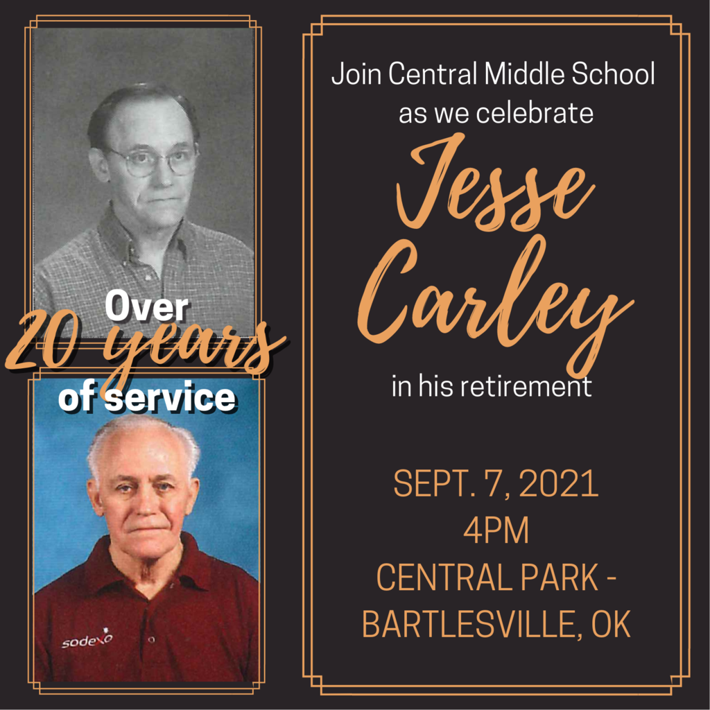 Jesse Carley retirement - Sept 7