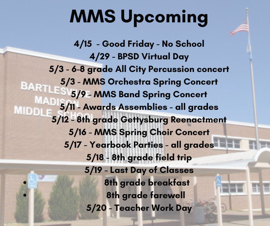 MMS Upcoming Dates