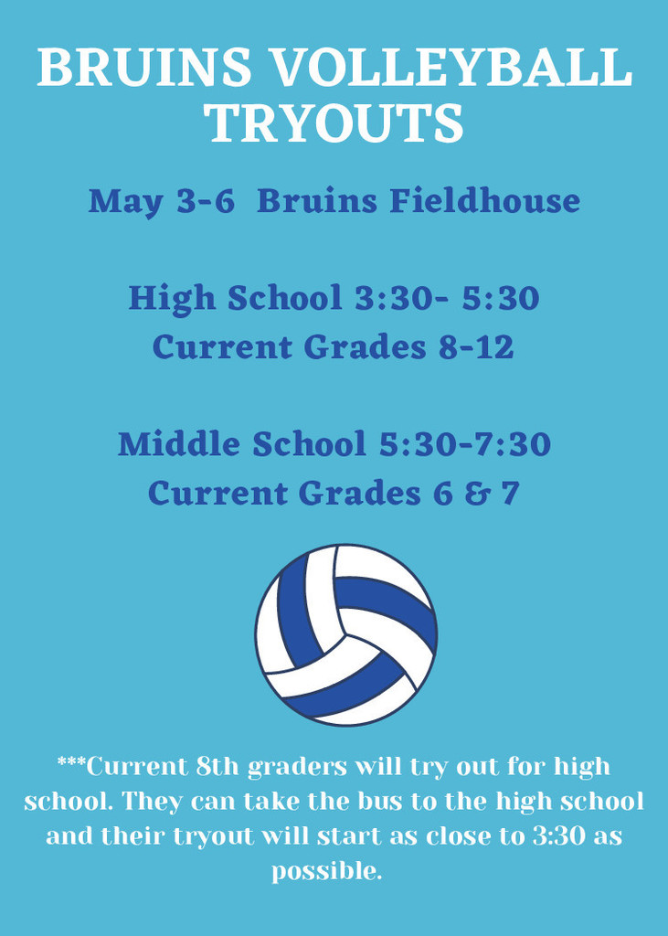 Bruin Volleyball Tryouts