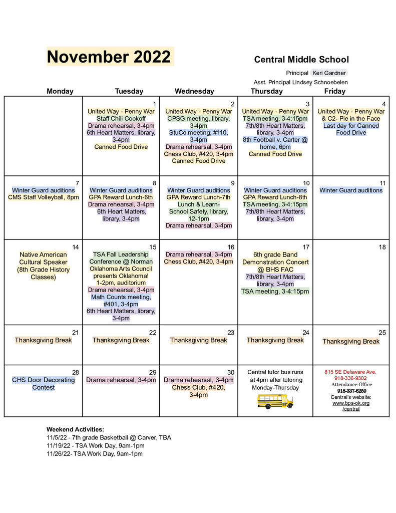 CMS Nov Calendar 2022