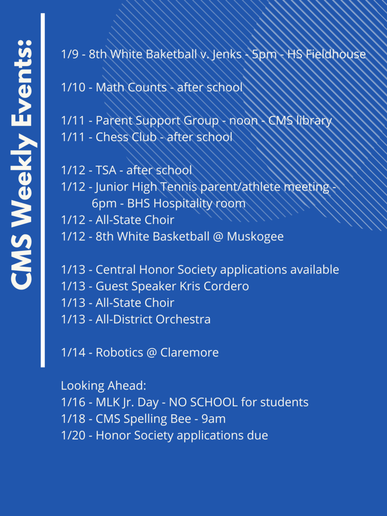 CMS Events 1/9/23
