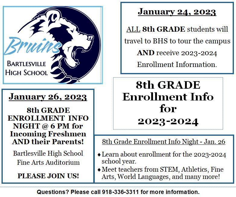 8th to 9th enrollment dates
