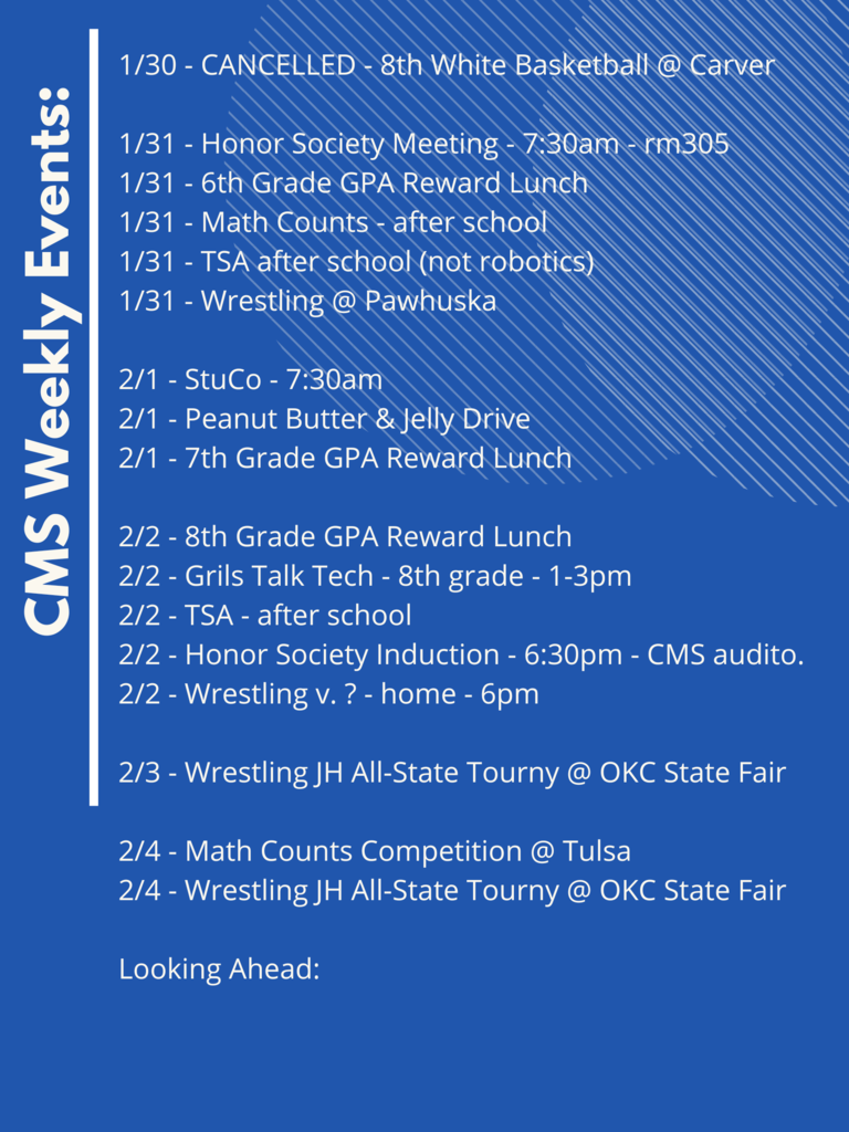 CMS Events 1/30