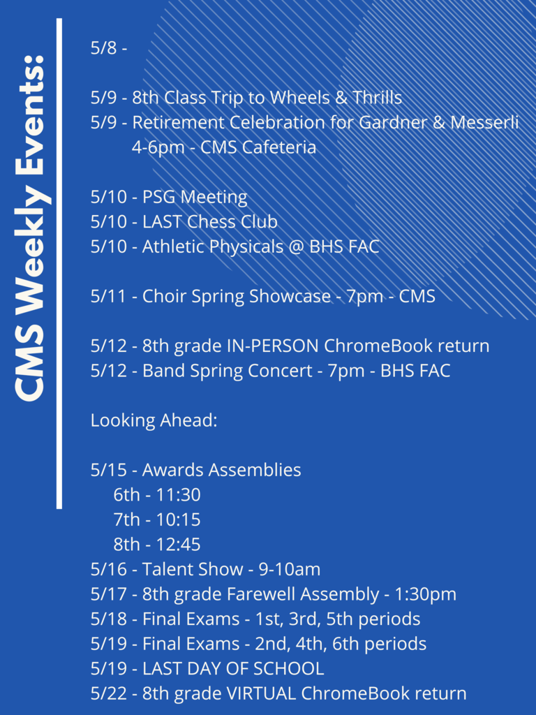 CMS Events 5/8