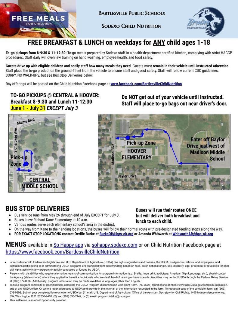 Free meals flyer