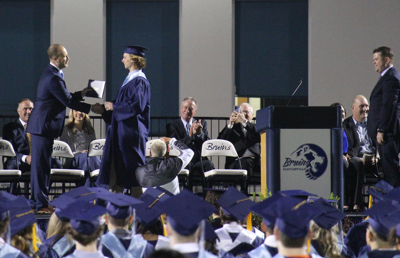 Presenting diplomas
